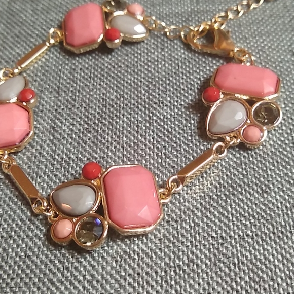 🐾 2 For $16 Multi Color Gemstone & Bling Bracelet - Picture 2 of 3